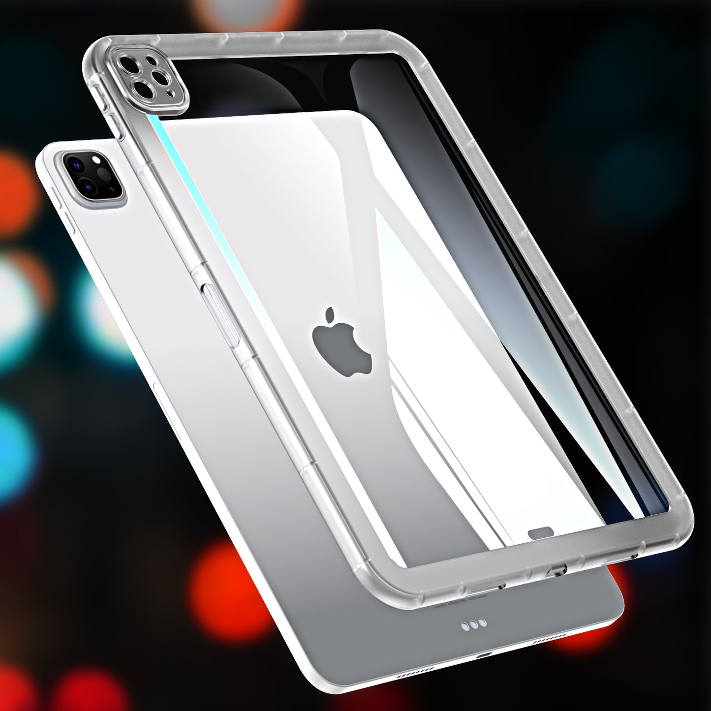 For iPad Pro 12.9 (2020) / (2021) / (2022) Acrylic+TPU Clear Tablet Case Anti-drop Tablet Cover