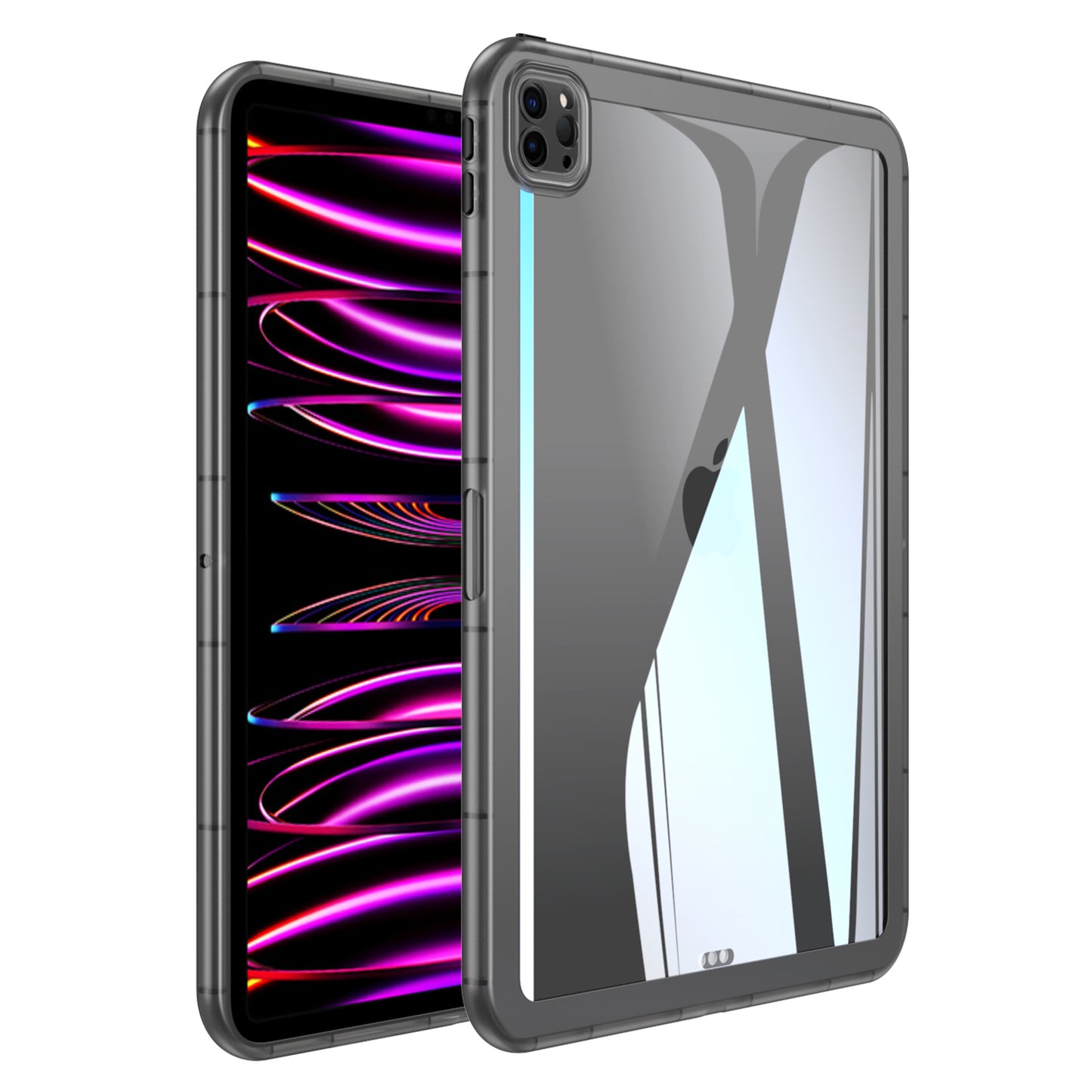 For iPad Pro 12.9 (2020) / (2021) / (2022) Acrylic+TPU Clear Tablet Case Anti-drop Tablet Cover