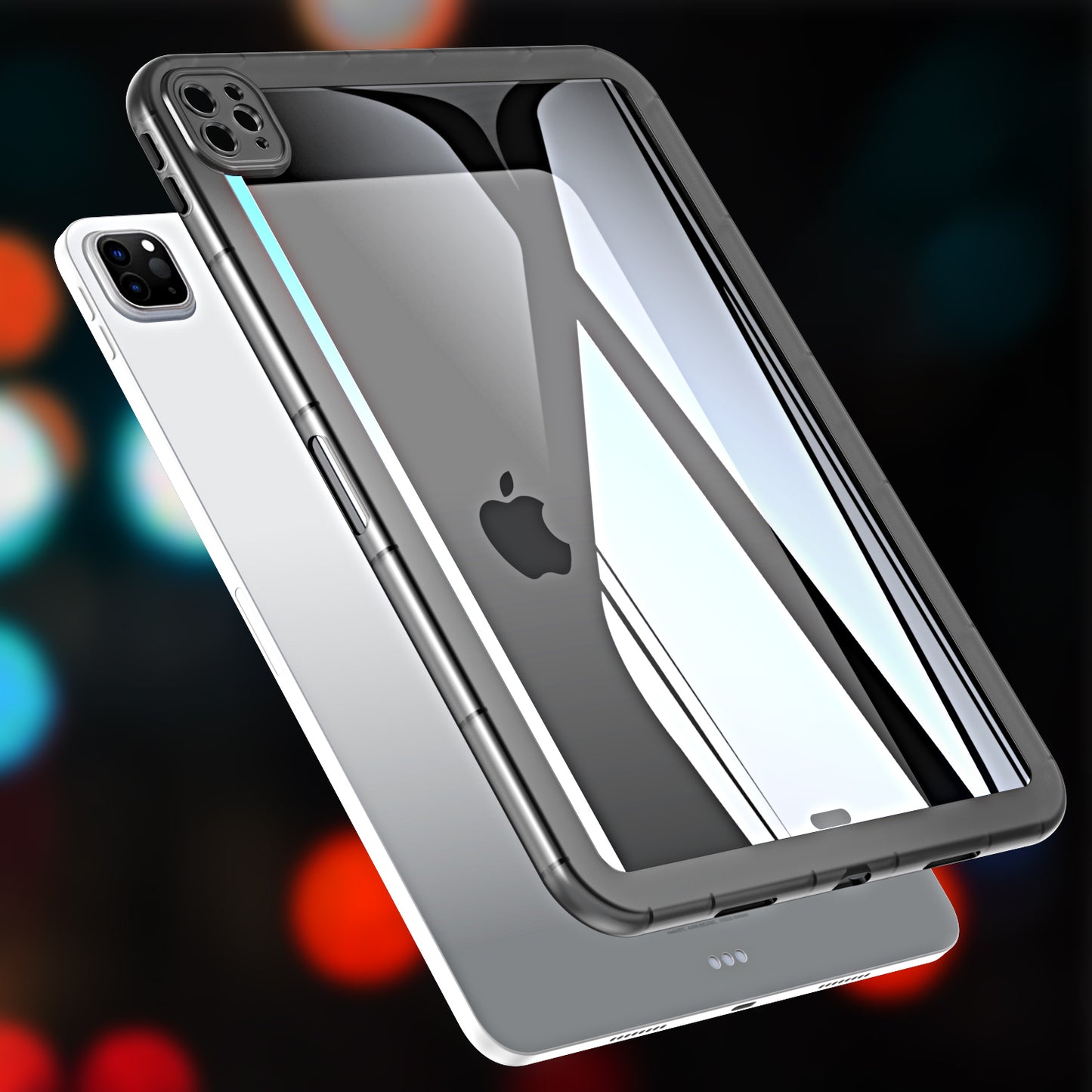 For iPad Pro 12.9 (2020) / (2021) / (2022) Acrylic+TPU Clear Tablet Case Anti-drop Tablet Cover