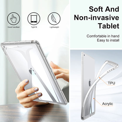 For iPad 9.7-inch (2017) / (2018) Acrylic+TPU Tablet Case Transparent Anti-drop Tablet Cover