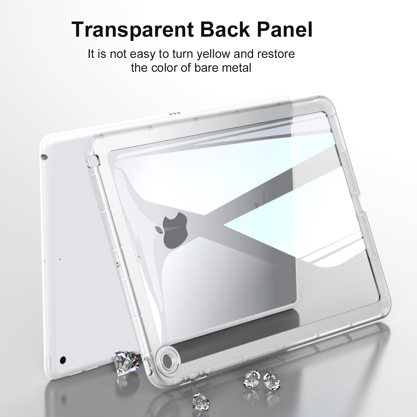 For iPad 9.7-inch (2017) / (2018) Acrylic+TPU Tablet Case Transparent Anti-drop Tablet Cover