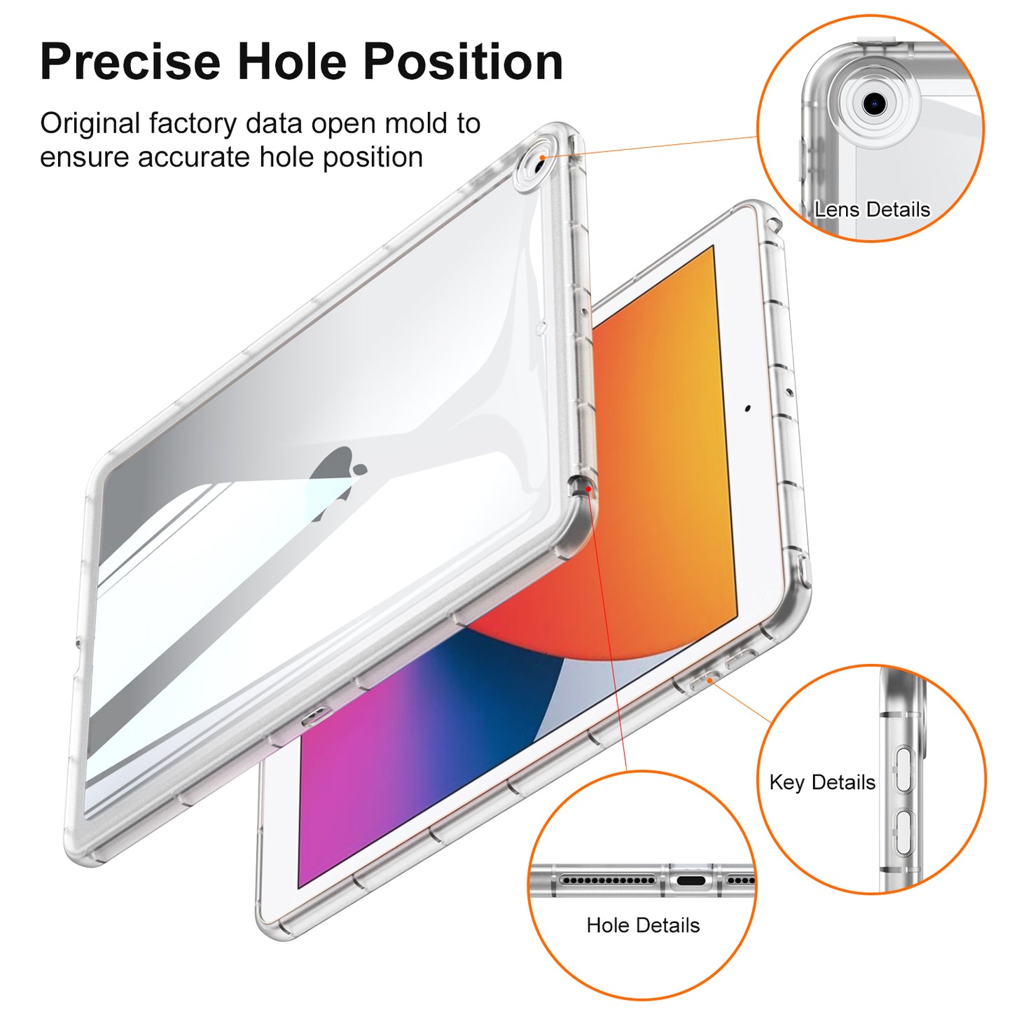 For iPad 9.7-inch (2017) / (2018) Acrylic+TPU Tablet Case Transparent Anti-drop Tablet Cover
