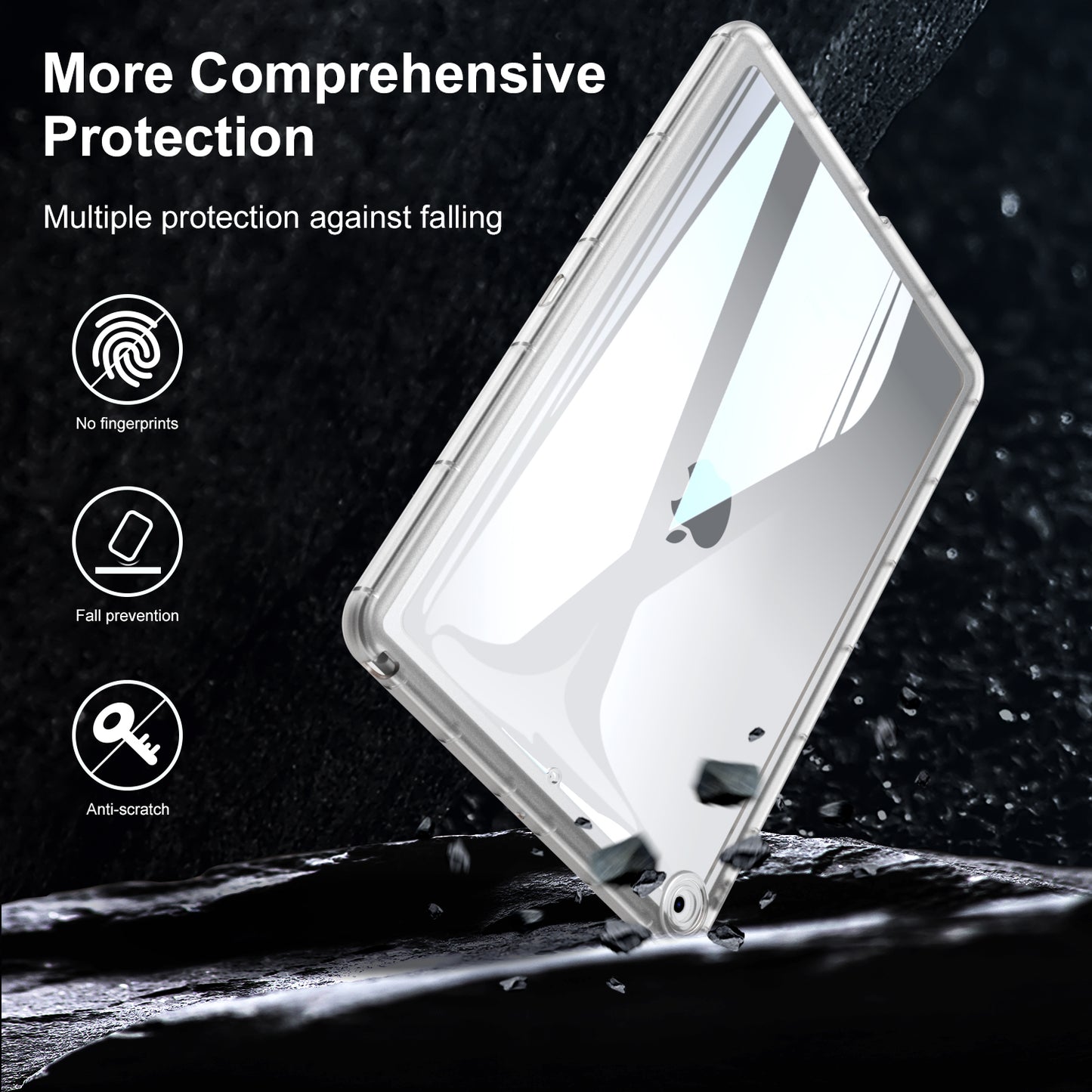 For iPad 9.7-inch (2017) / (2018) Acrylic+TPU Tablet Case Transparent Anti-drop Tablet Cover