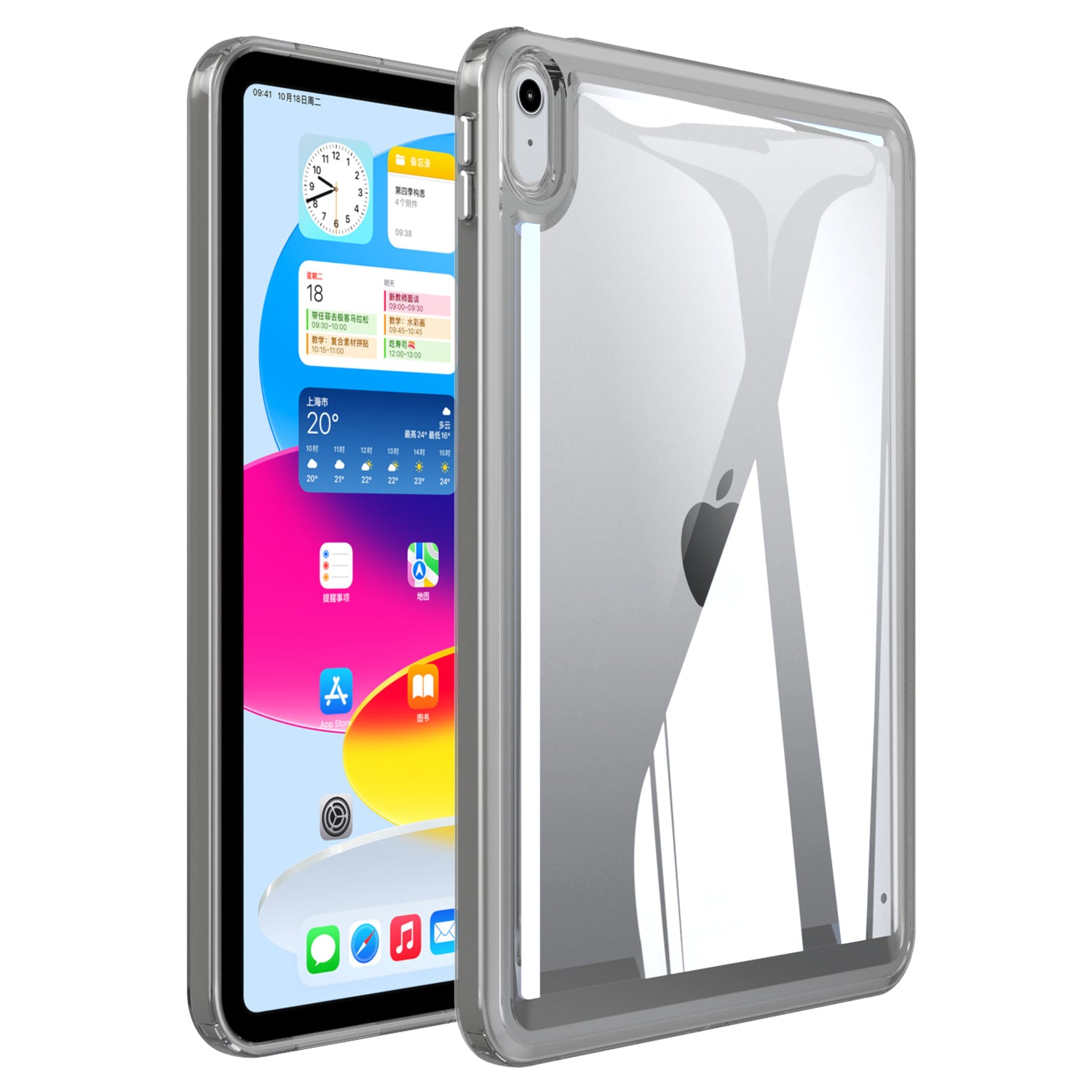 For iPad 10.9 (2022) Acrylic+TPU Tablet Cover Shockproof Transparent Tablet Case