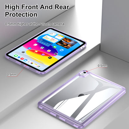 For iPad 10.9 (2022) Acrylic+TPU Tablet Cover Shockproof Transparent Tablet Case