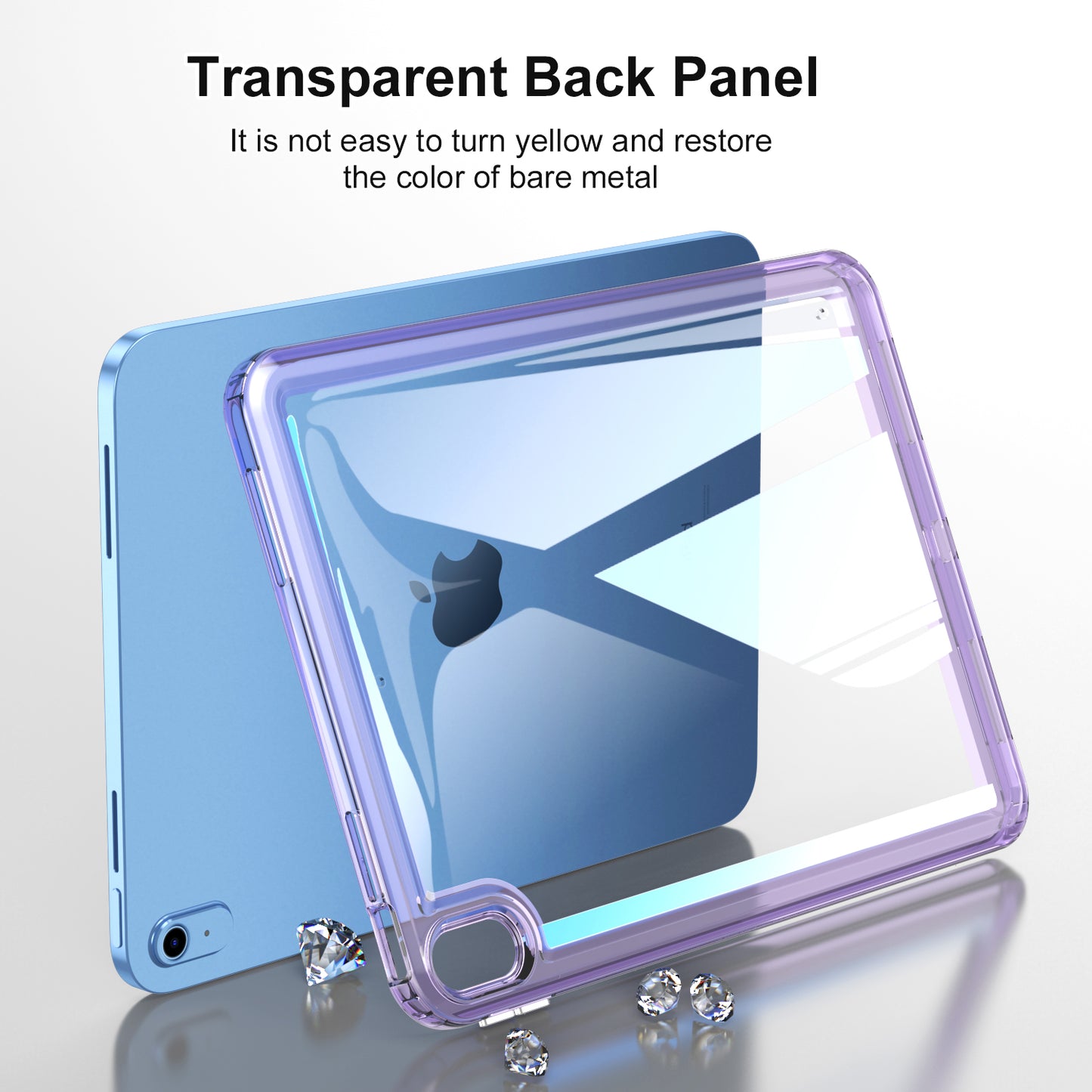 For iPad 10.9 (2022) Acrylic+TPU Tablet Cover Shockproof Transparent Tablet Case