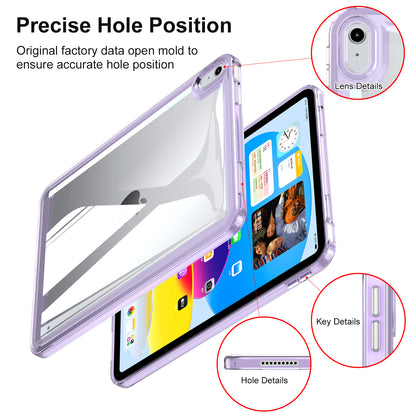For iPad 10.9 (2022) Acrylic+TPU Tablet Cover Shockproof Transparent Tablet Case