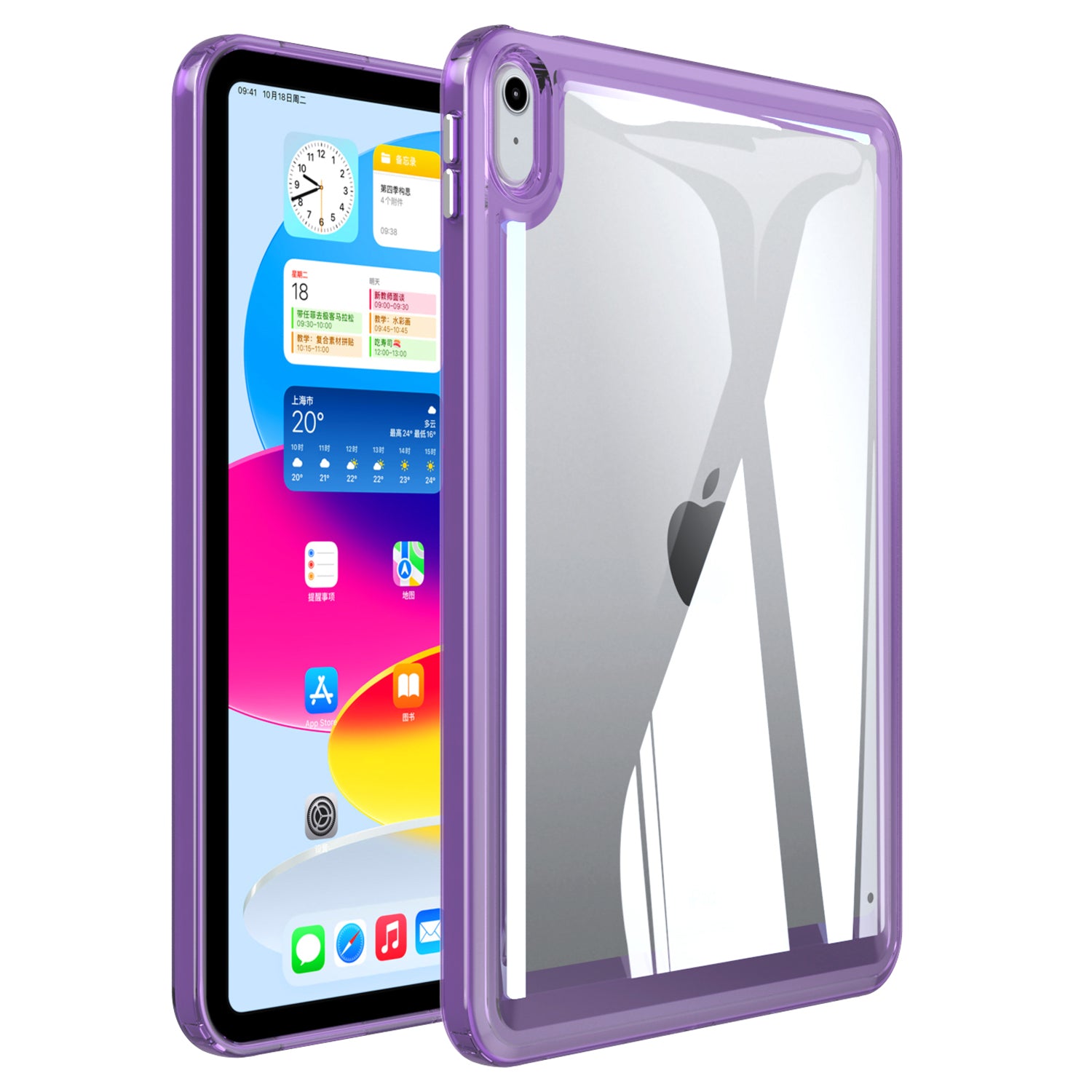 For iPad 10.9 (2022) Acrylic+TPU Tablet Cover Shockproof Transparent Tablet Case