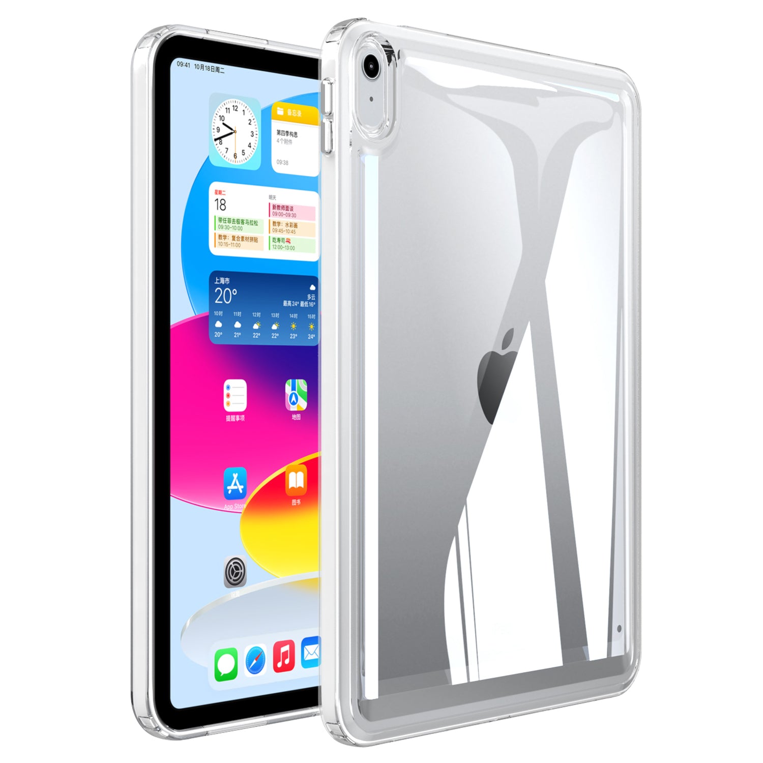 For iPad 10.9 (2022) Acrylic+TPU Tablet Cover Shockproof Transparent Tablet Case