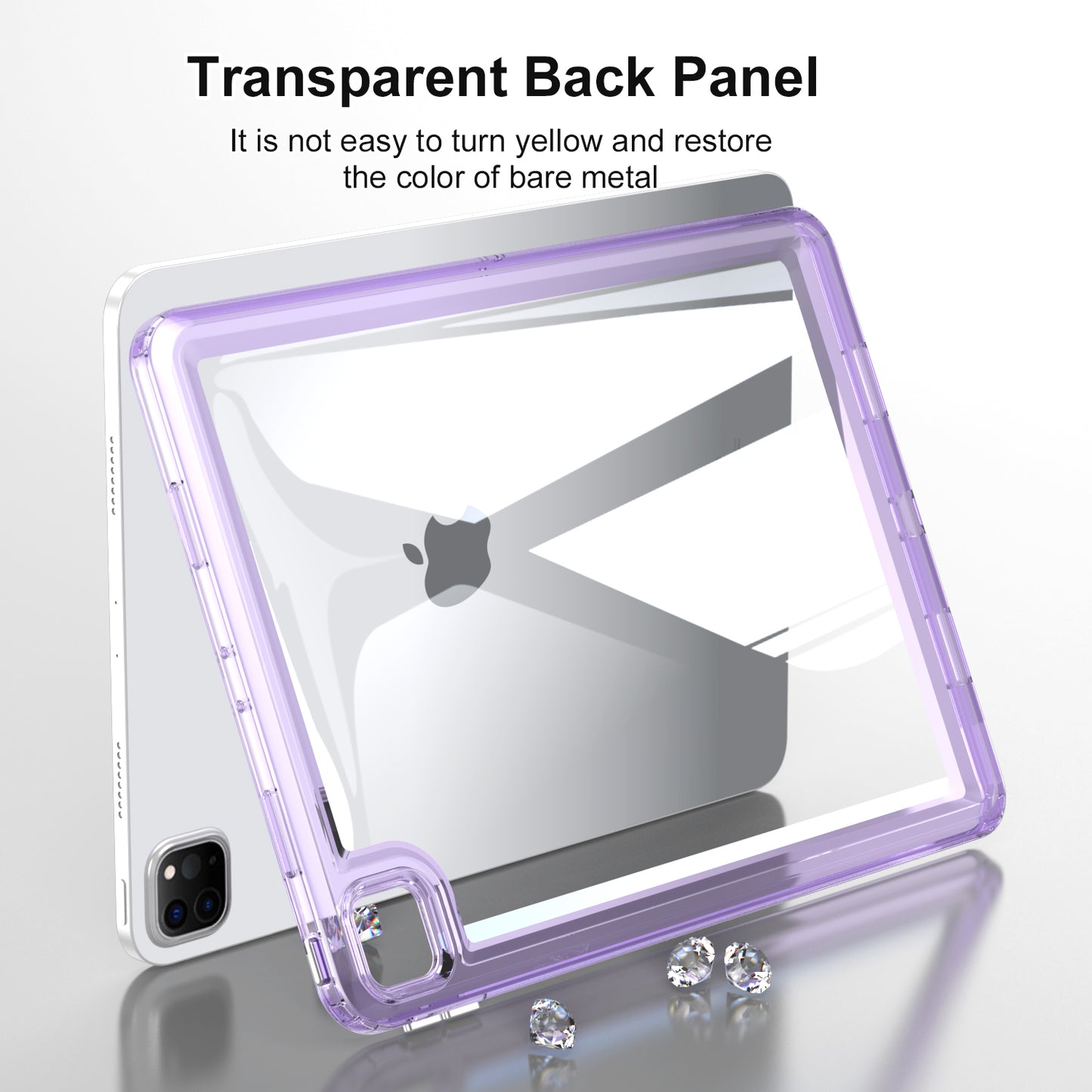 For iPad Pro 11 (2020) / (2021) / (2022) Anti-Scratch Acrylic+TPU Cover Transparent Tablet Protective Case