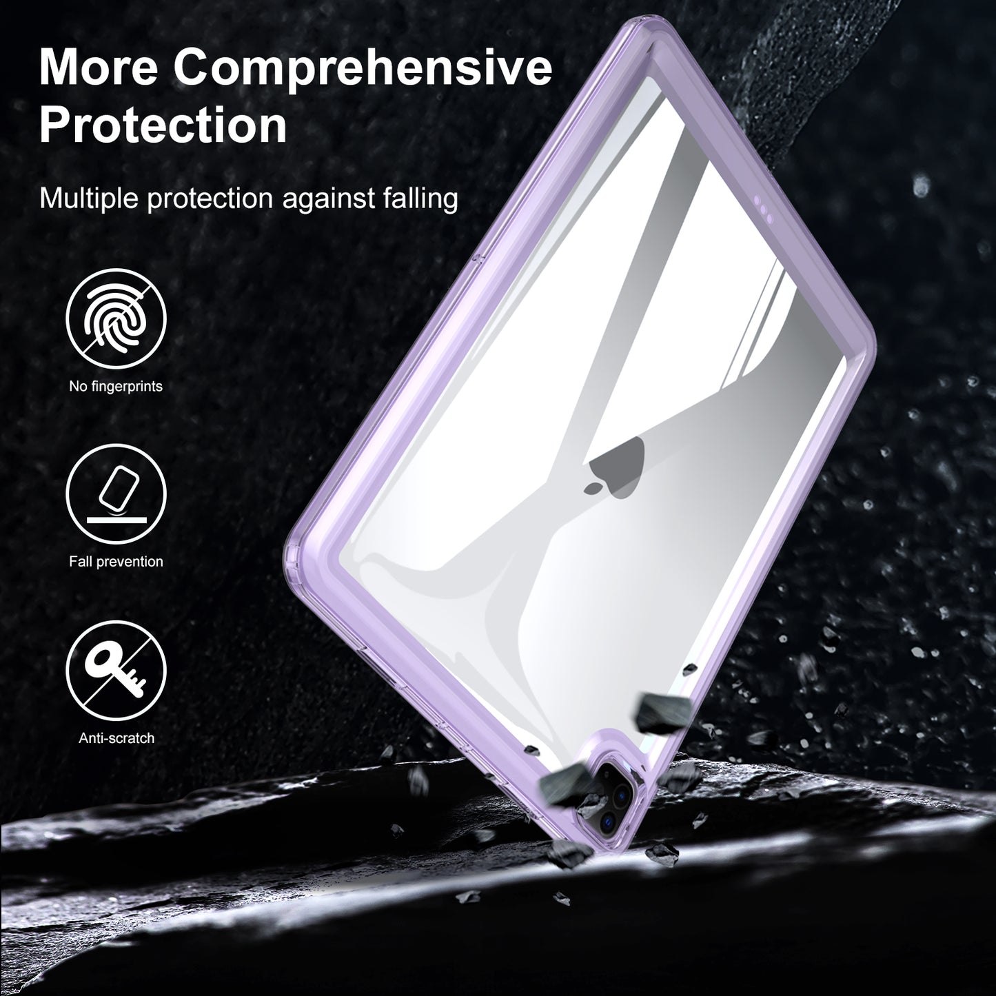 For iPad Pro 11 (2020) / (2021) / (2022) Anti-Scratch Acrylic+TPU Cover Transparent Tablet Protective Case