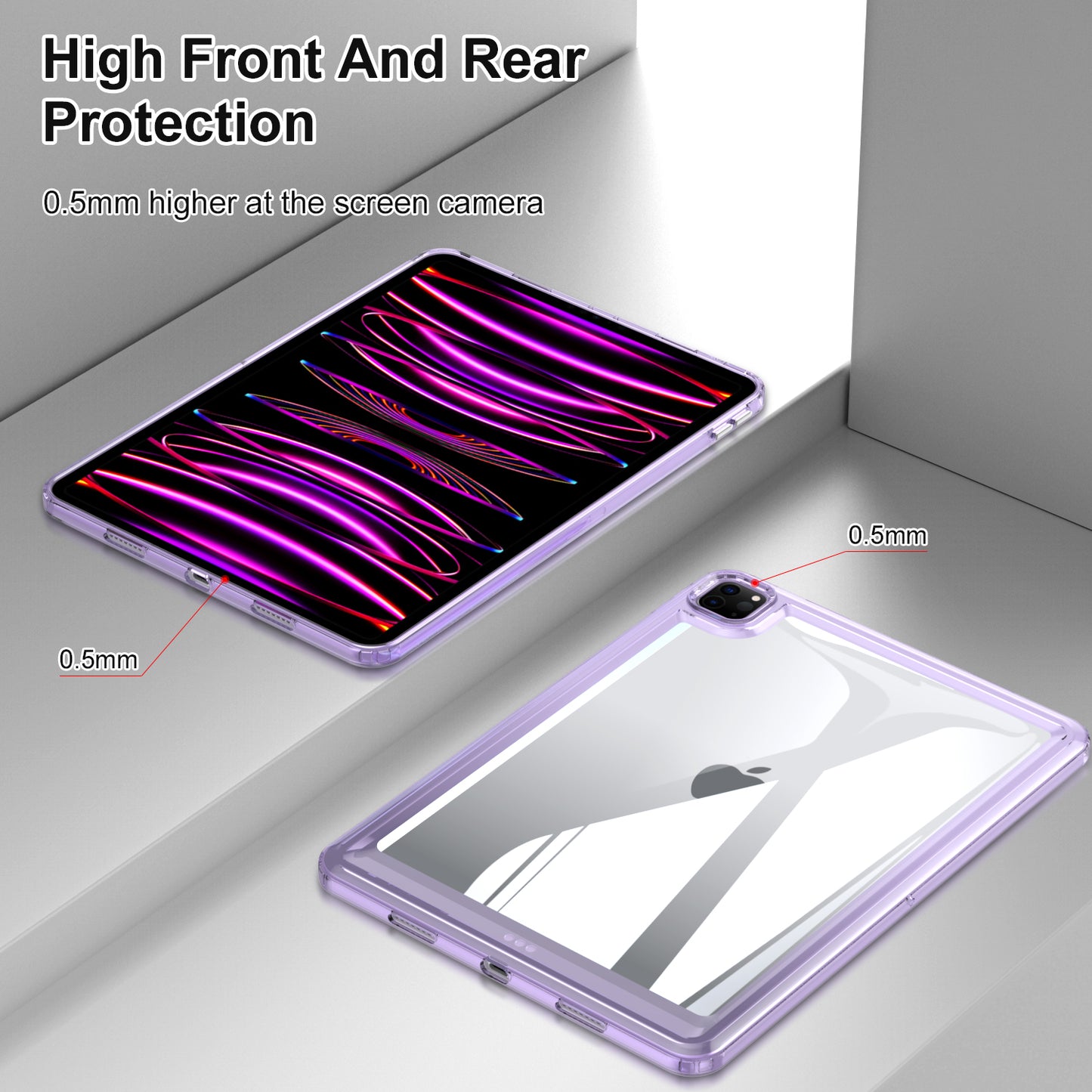 For iPad Pro 11 (2020) / (2021) / (2022) Anti-Scratch Acrylic+TPU Cover Transparent Tablet Protective Case