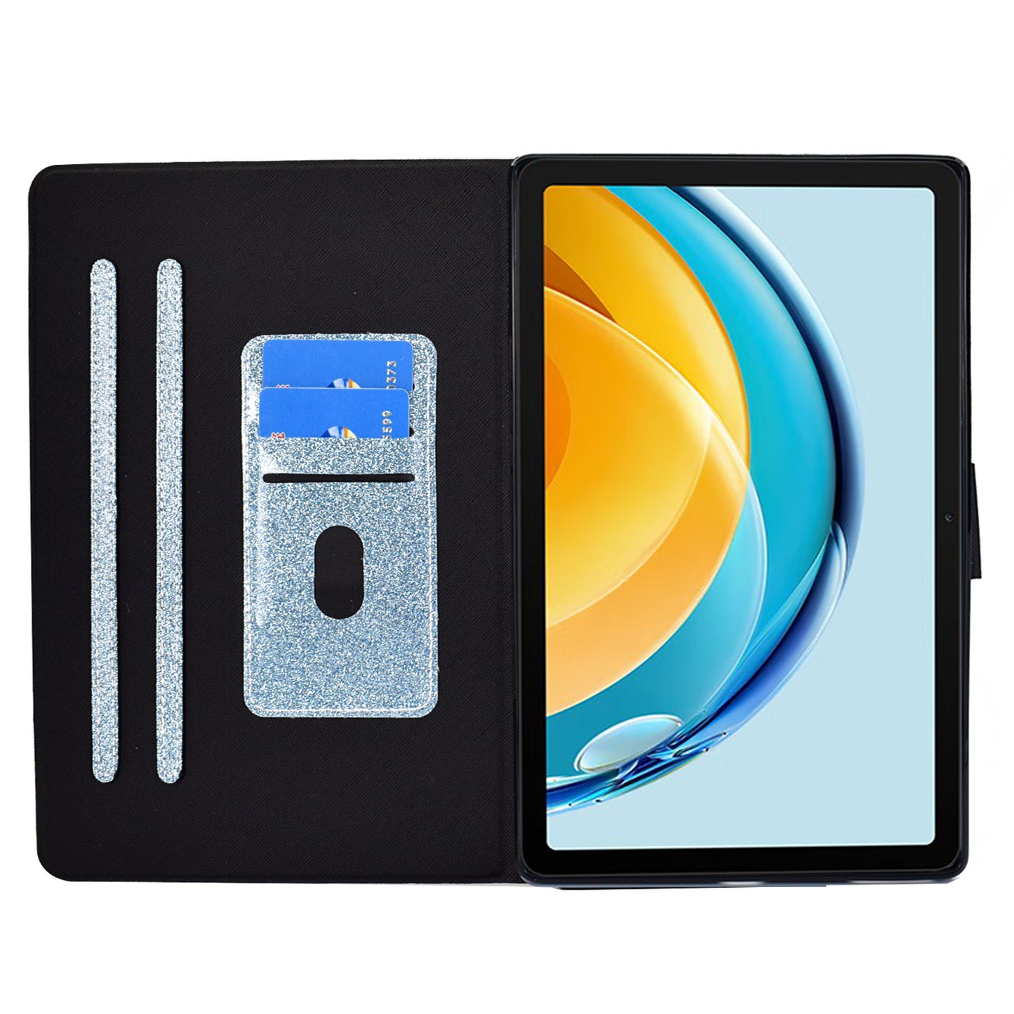 For Huawei MatePad SE 10.4-inch Shockproof Case Anti-Scratch Glittery Leather Cover Tablet Shell