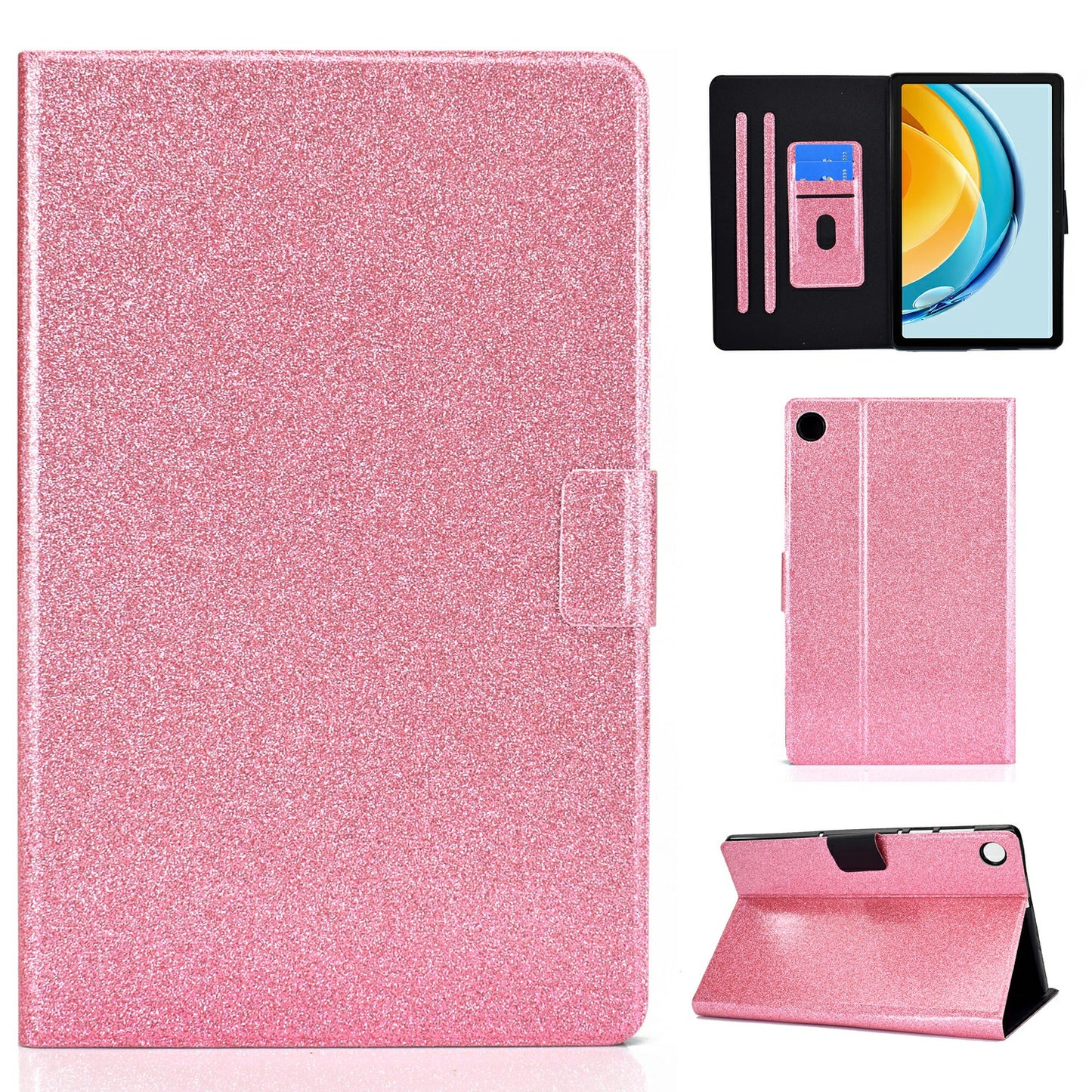For Huawei MatePad SE 10.4-inch Shockproof Case Anti-Scratch Glittery Leather Cover Tablet Shell