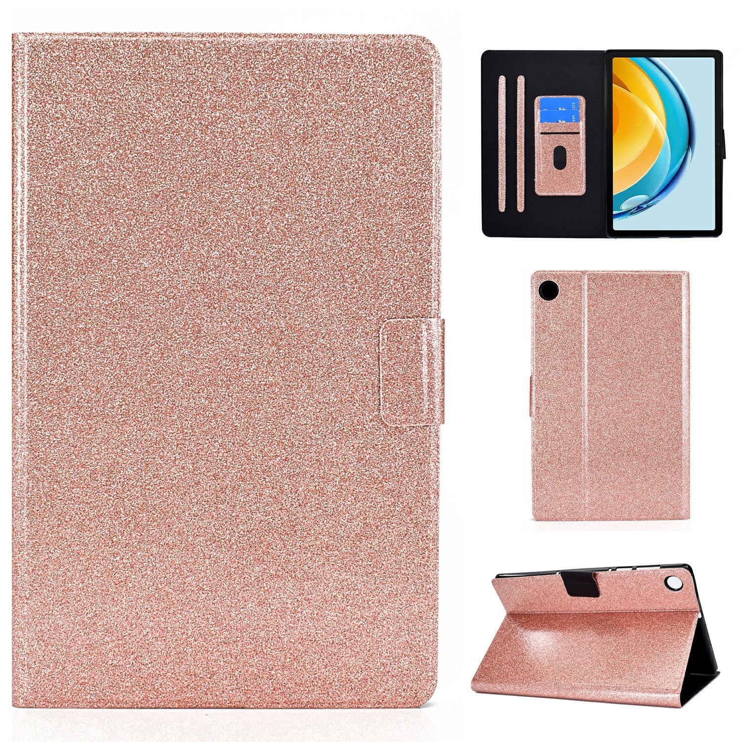 For Huawei MatePad SE 10.4-inch Shockproof Case Anti-Scratch Glittery Leather Cover Tablet Shell