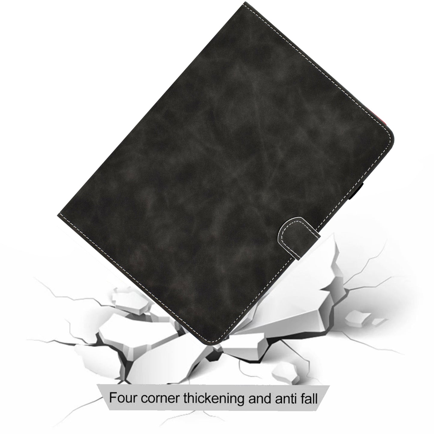 For Huawei MatePad SE 10.4-inch Shockproof Case Cowhide Texture PU Leather Tablet Cover with Card Holder