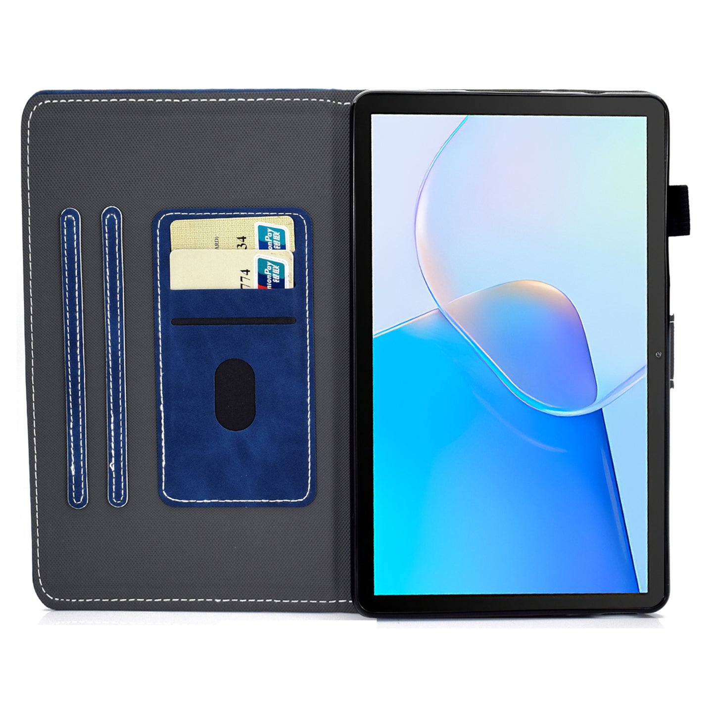 For Huawei MatePad SE 10.4-inch Shockproof Case Cowhide Texture PU Leather Tablet Cover with Card Holder