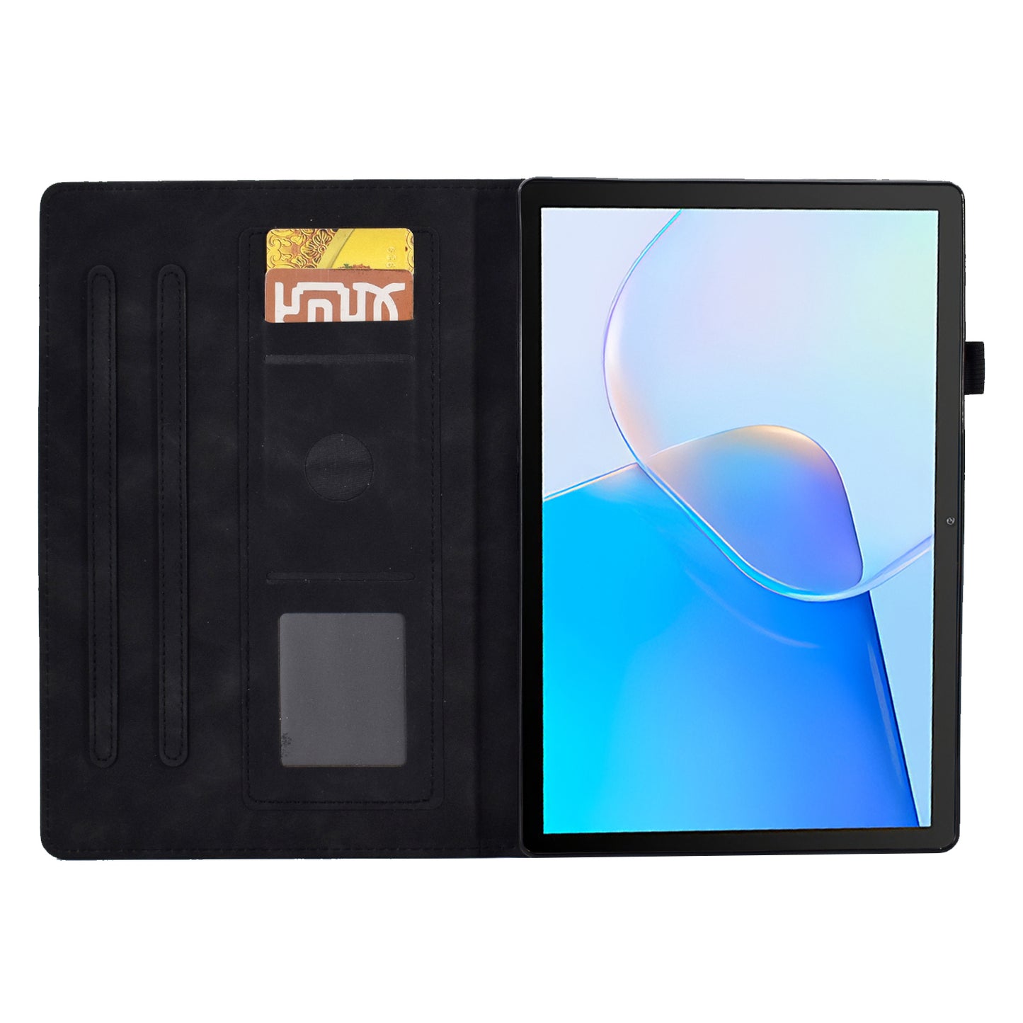 For Huawei MatePad SE 10.4-inch Protective Case Iron Tower Imprinted PU Leather Flip Stand Cover with Card Holder
