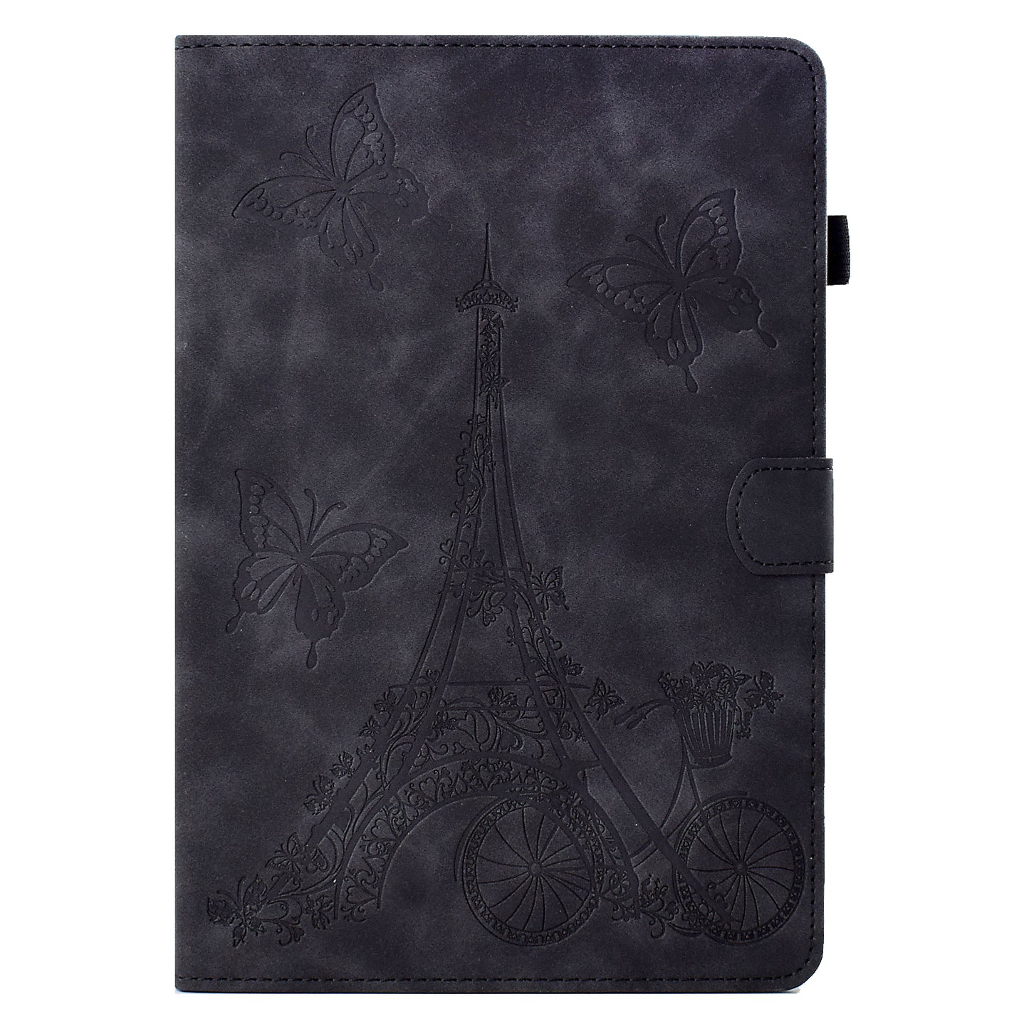 For Huawei MatePad SE 10.4-inch Protective Case Iron Tower Imprinted PU Leather Flip Stand Cover with Card Holder