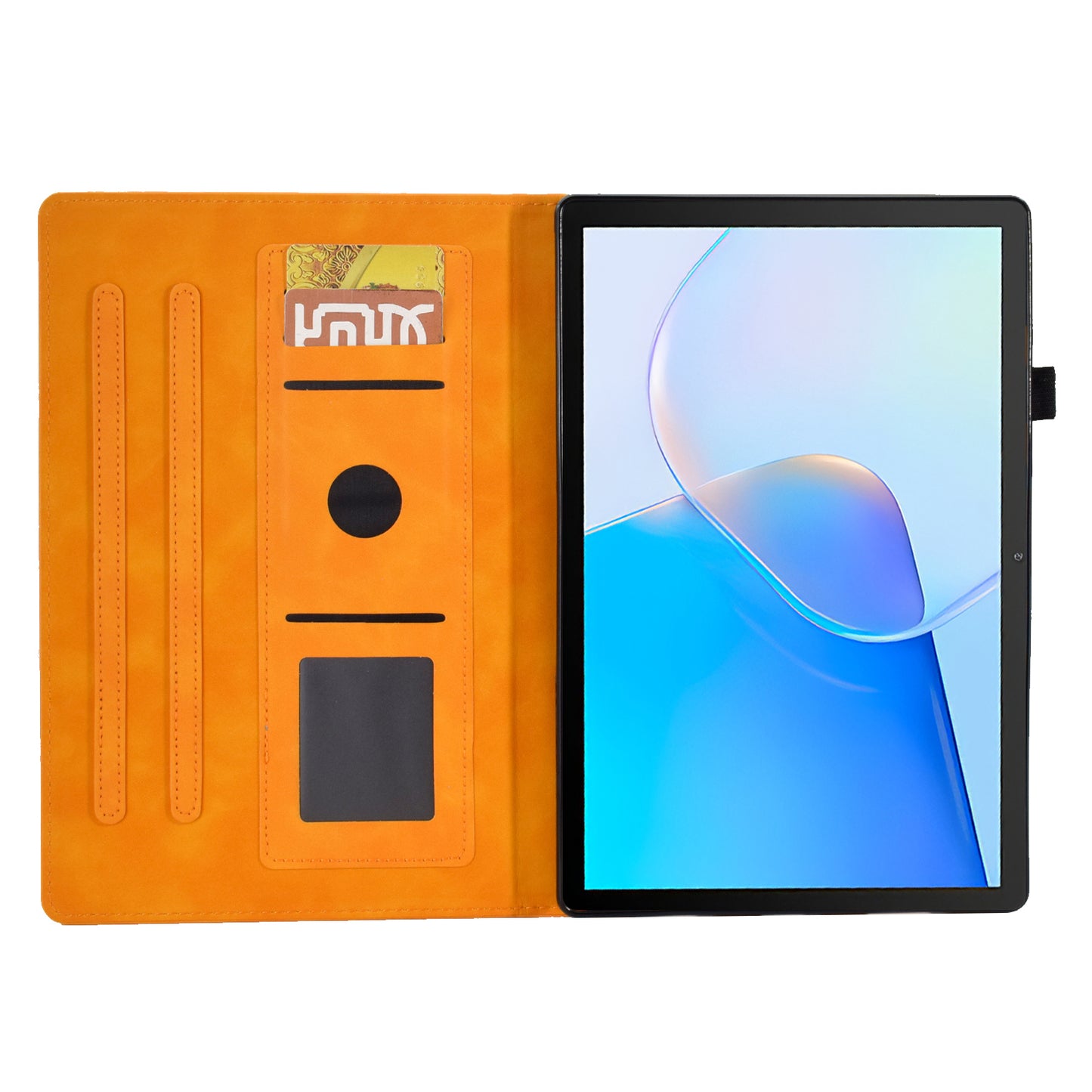 For Huawei MatePad SE 10.4-inch Protective Case Iron Tower Imprinted PU Leather Flip Stand Cover with Card Holder