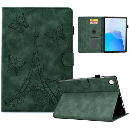 For Huawei MatePad SE 10.4-inch Protective Case Iron Tower Imprinted PU Leather Flip Stand Cover with Card Holder