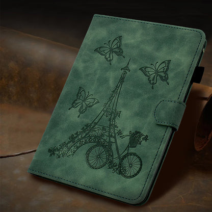 For Huawei MatePad SE 10.4-inch Protective Case Iron Tower Imprinted PU Leather Flip Stand Cover with Card Holder