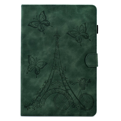For Huawei MatePad SE 10.4-inch Protective Case Iron Tower Imprinted PU Leather Flip Stand Cover with Card Holder