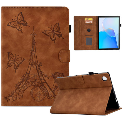 For Huawei MatePad SE 10.4-inch Protective Case Iron Tower Imprinted PU Leather Flip Stand Cover with Card Holder