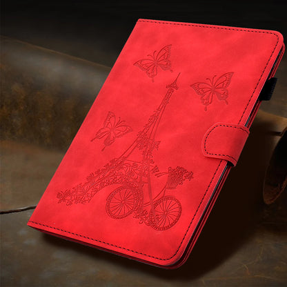 For Huawei MatePad SE 10.4-inch Protective Case Iron Tower Imprinted PU Leather Flip Stand Cover with Card Holder