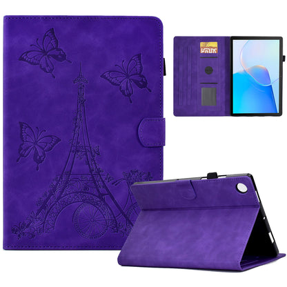For Huawei MatePad SE 10.4-inch Protective Case Iron Tower Imprinted PU Leather Flip Stand Cover with Card Holder