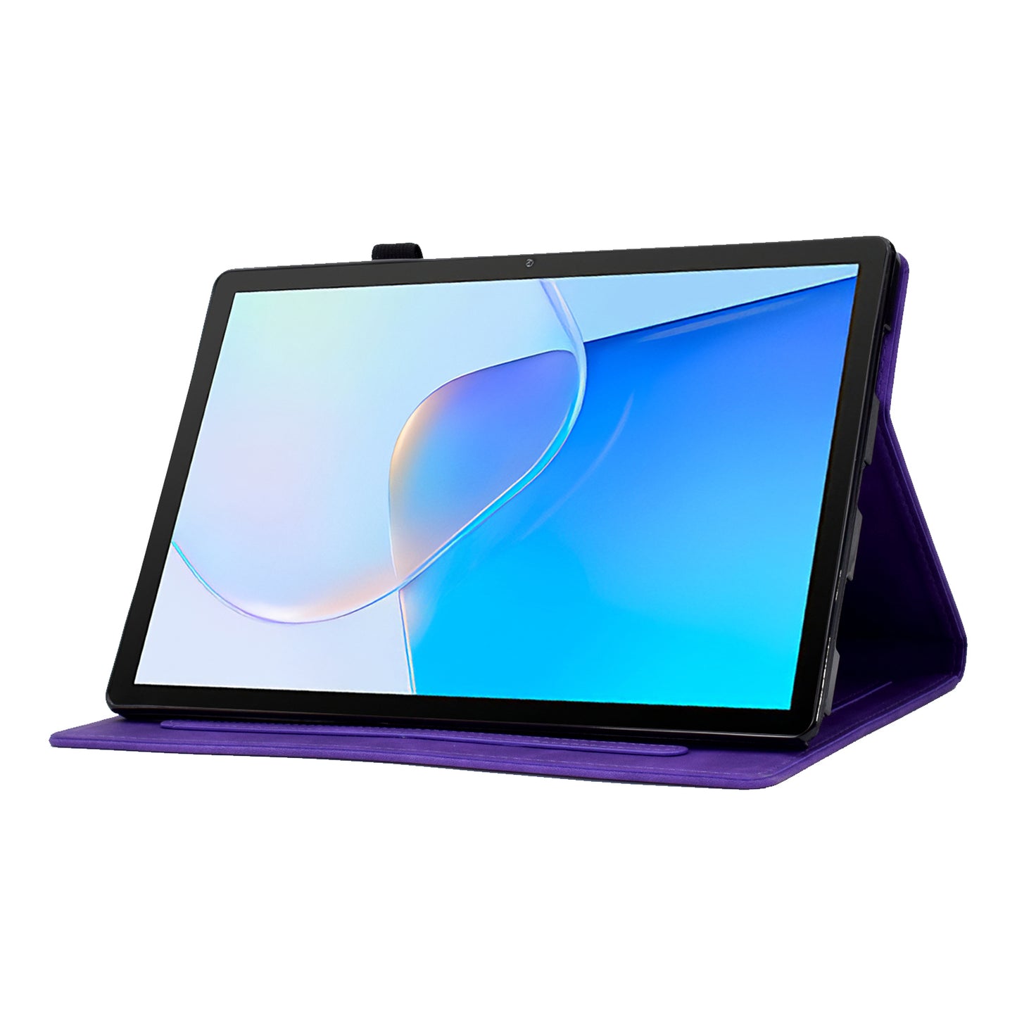 For Huawei MatePad SE 10.4-inch Protective Case Iron Tower Imprinted PU Leather Flip Stand Cover with Card Holder