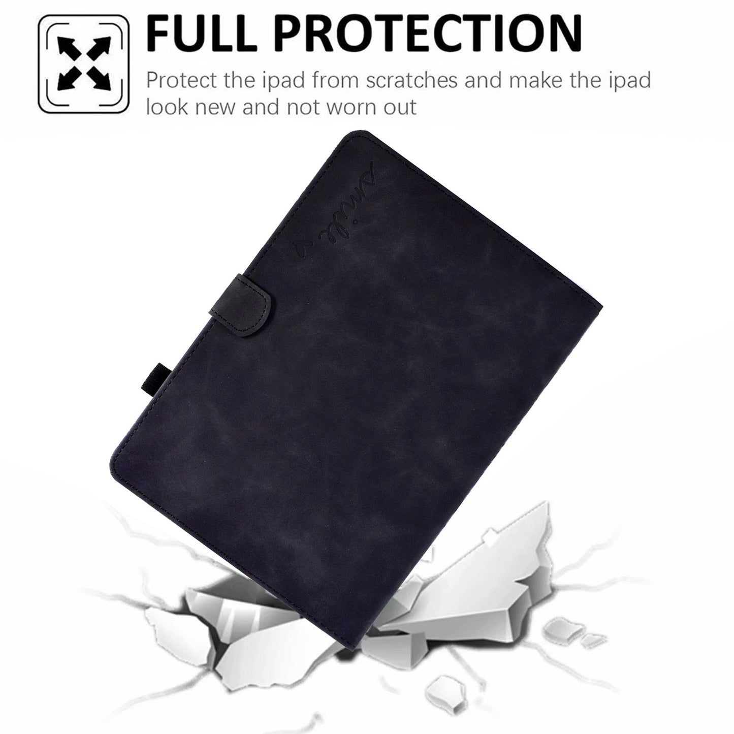 For Huawei MatePad SE 10.4-inch Love Heart Imprinted PU Leather Flip Cover Card Holder Protective Case
