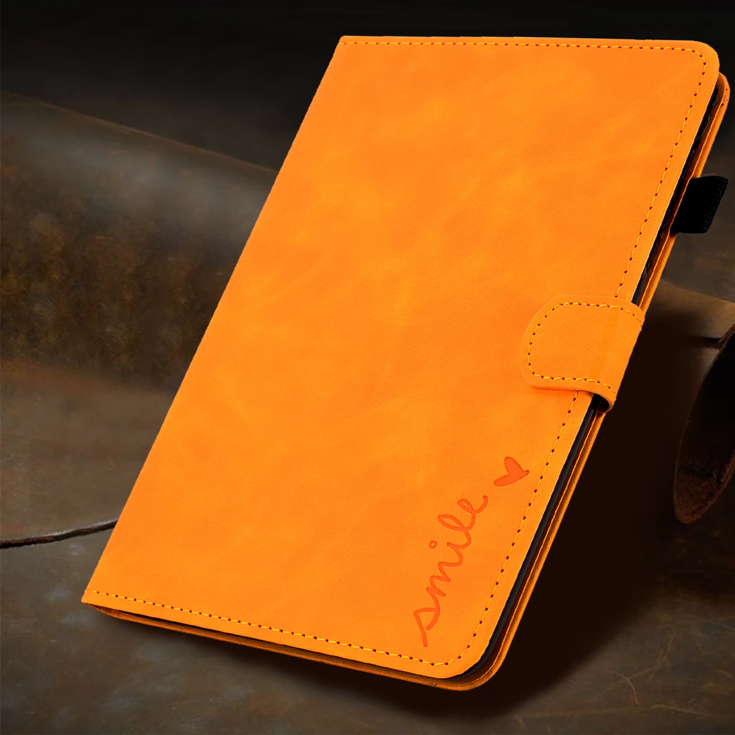 For Huawei MatePad SE 10.4-inch Love Heart Imprinted PU Leather Flip Cover Card Holder Protective Case