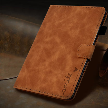 For Huawei MatePad SE 10.4-inch Love Heart Imprinted PU Leather Flip Cover Card Holder Protective Case