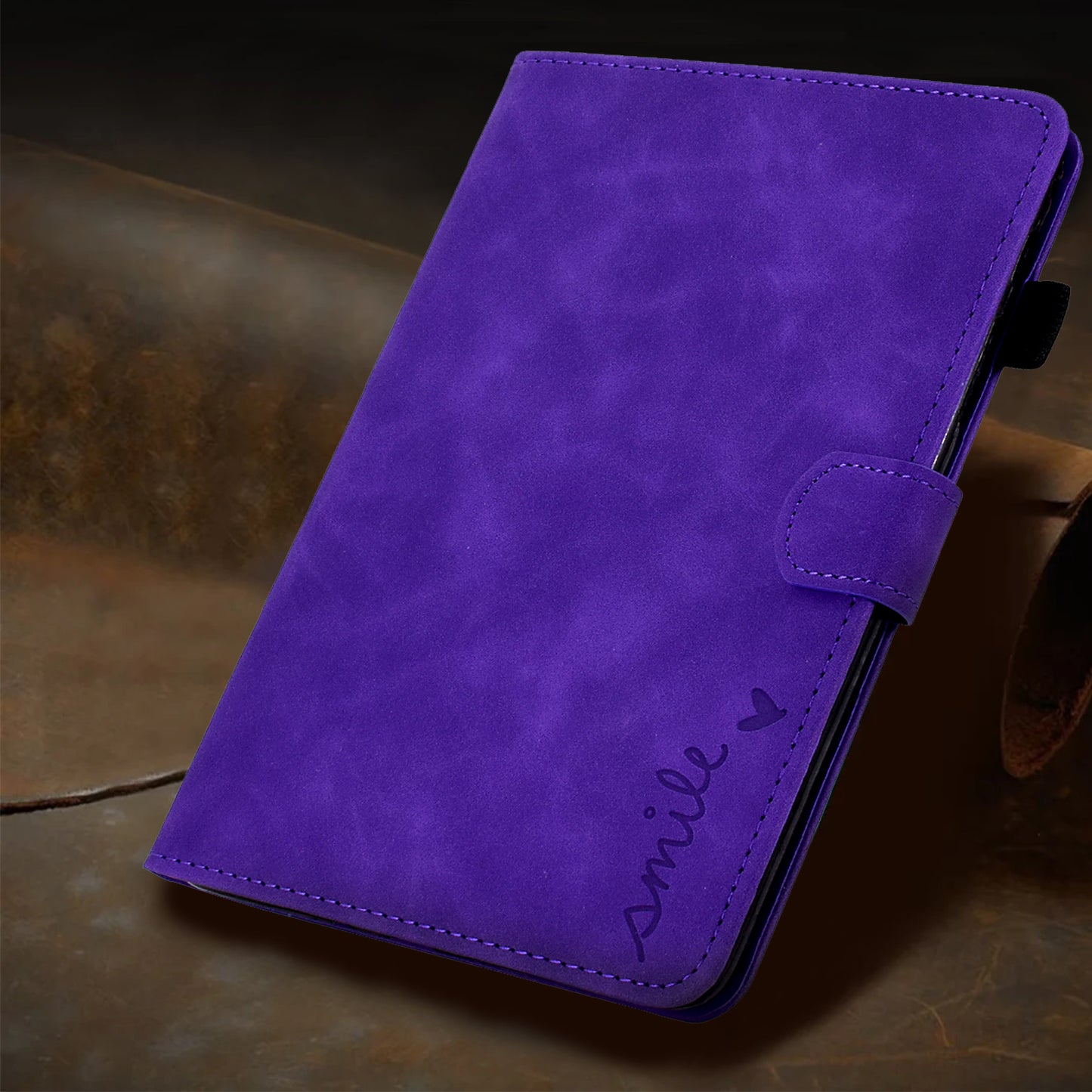For Huawei MatePad SE 10.4-inch Love Heart Imprinted PU Leather Flip Cover Card Holder Protective Case