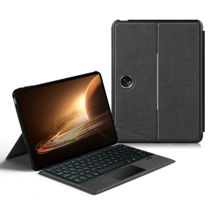 Detachable Bluetooth Keyboard Case for Oppo Pad 2 Scratch Resistant Tablet Keyboard Case with Touchpad