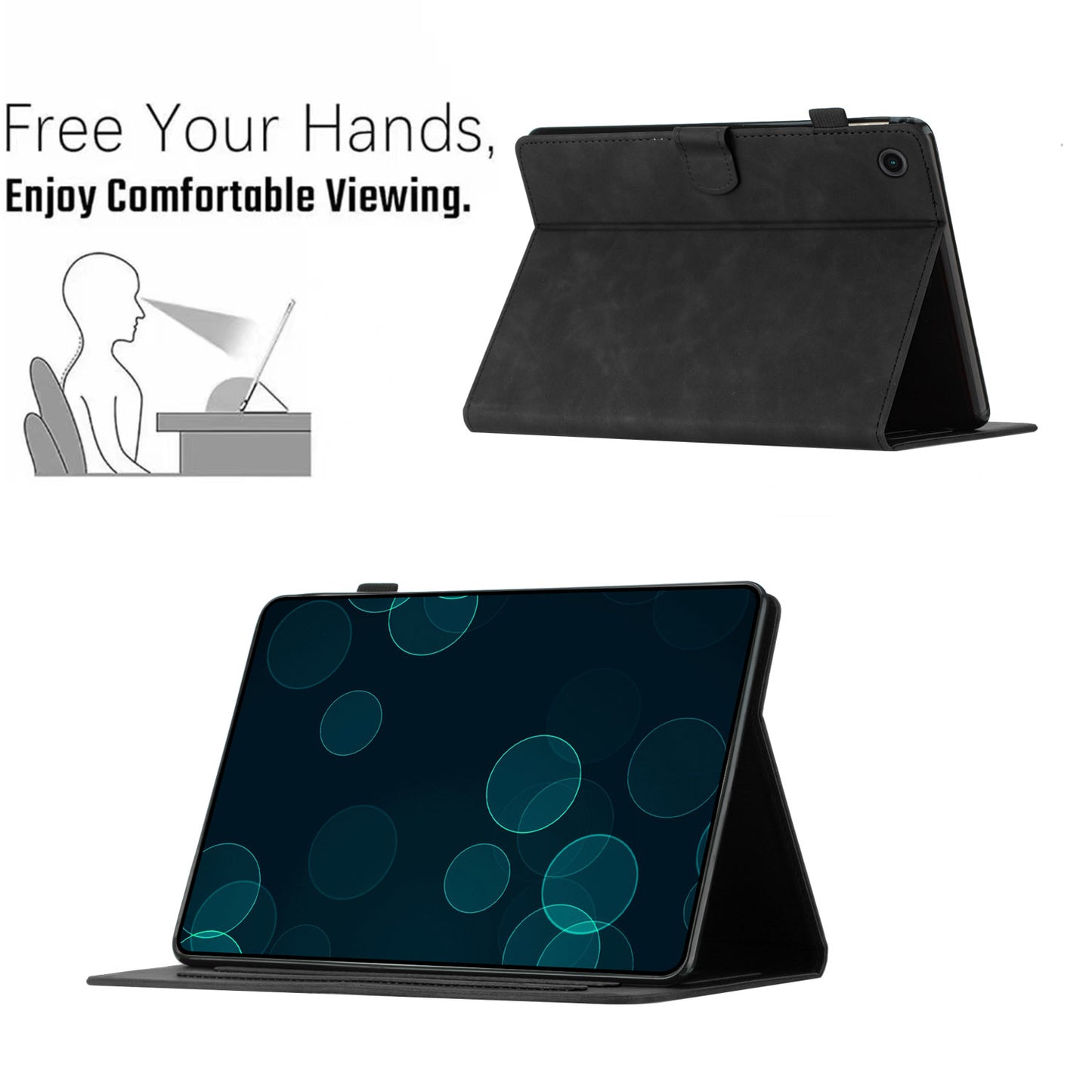 For Honor Pad 6 10.1-inch / Pad X6 9.7 inch / Huawei Enjoy Tablet 2 / MatePad T 10 9.7 inch / T 10S 10.1 inch  Card Slot Leather Tablet Case Cover