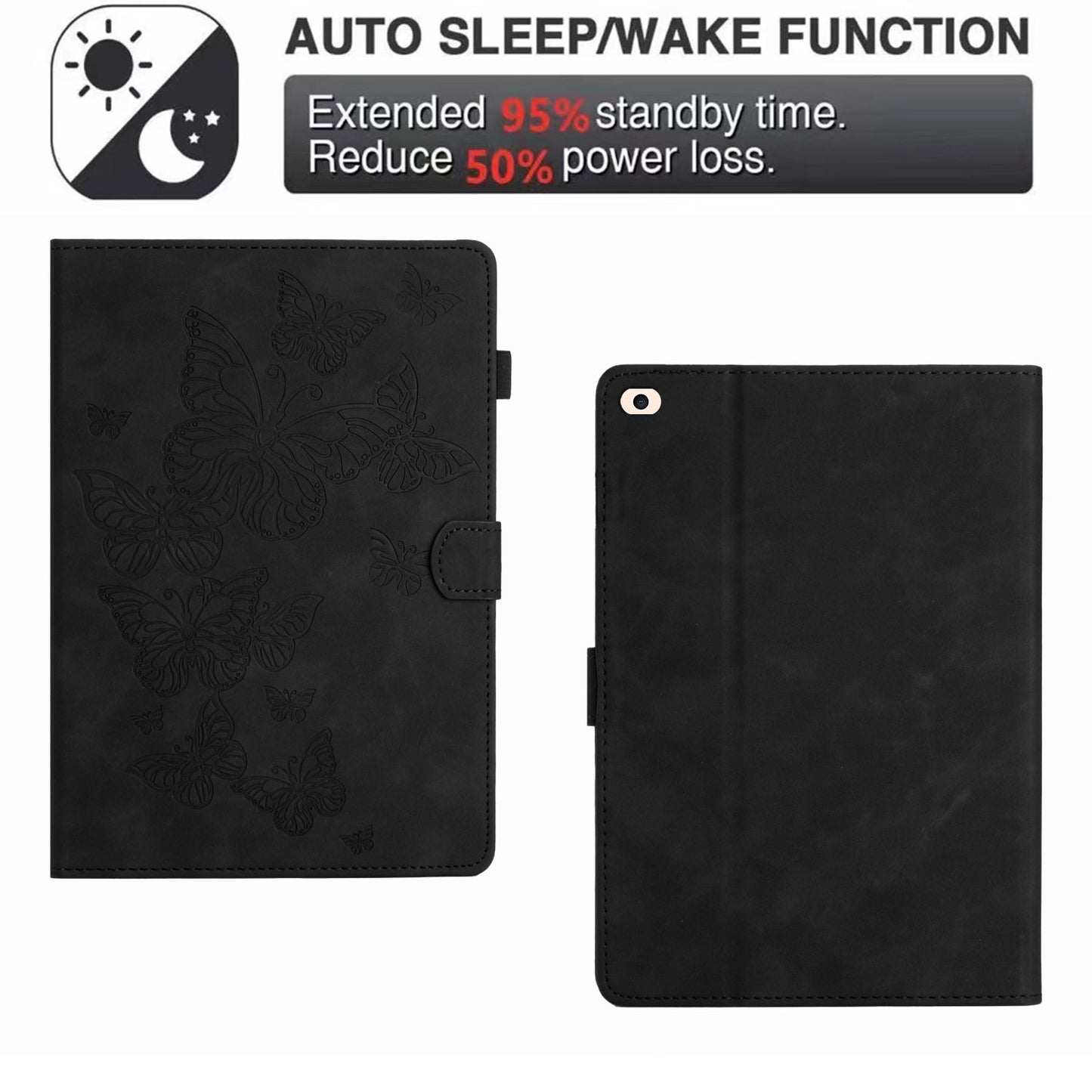 For iPad Mini 1 / 2 / 3 / 4 / Mini (2019) 7.9 inch Imprinted Pattern PU Leather Flip Cover Card Slot Tablet Case