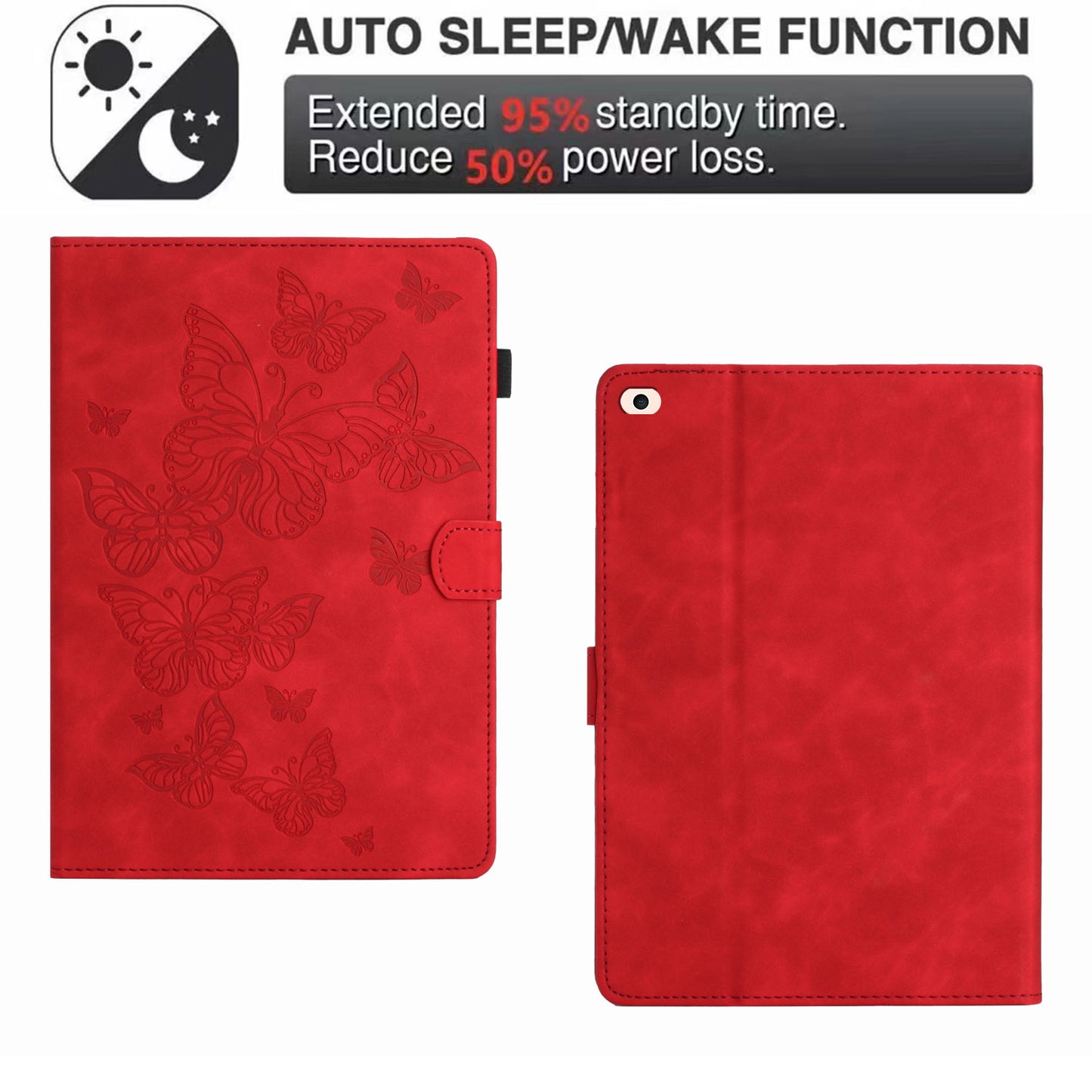 For iPad Mini 1 / 2 / 3 / 4 / Mini (2019) 7.9 inch Imprinted Pattern PU Leather Flip Cover Card Slot Tablet Case