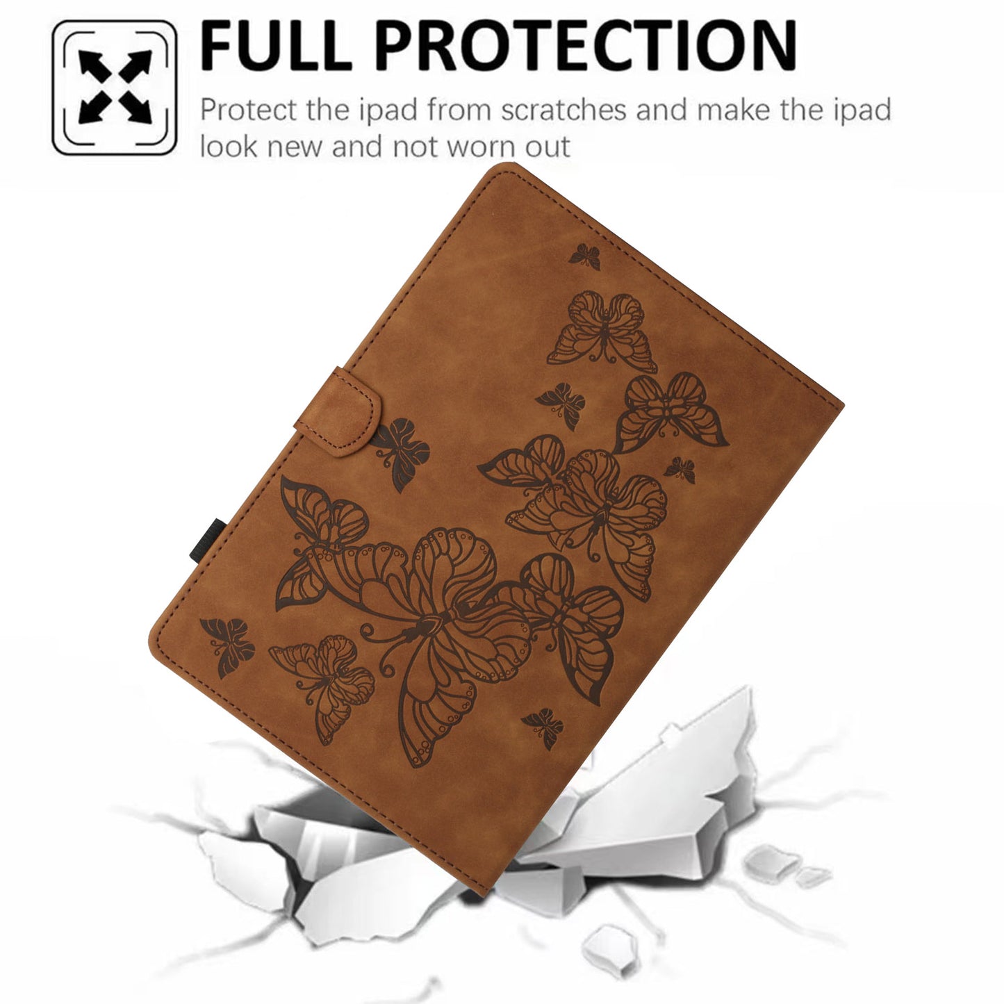 For iPad Mini 1 / 2 / 3 / 4 / Mini (2019) 7.9 inch Imprinted Pattern PU Leather Flip Cover Card Slot Tablet Case