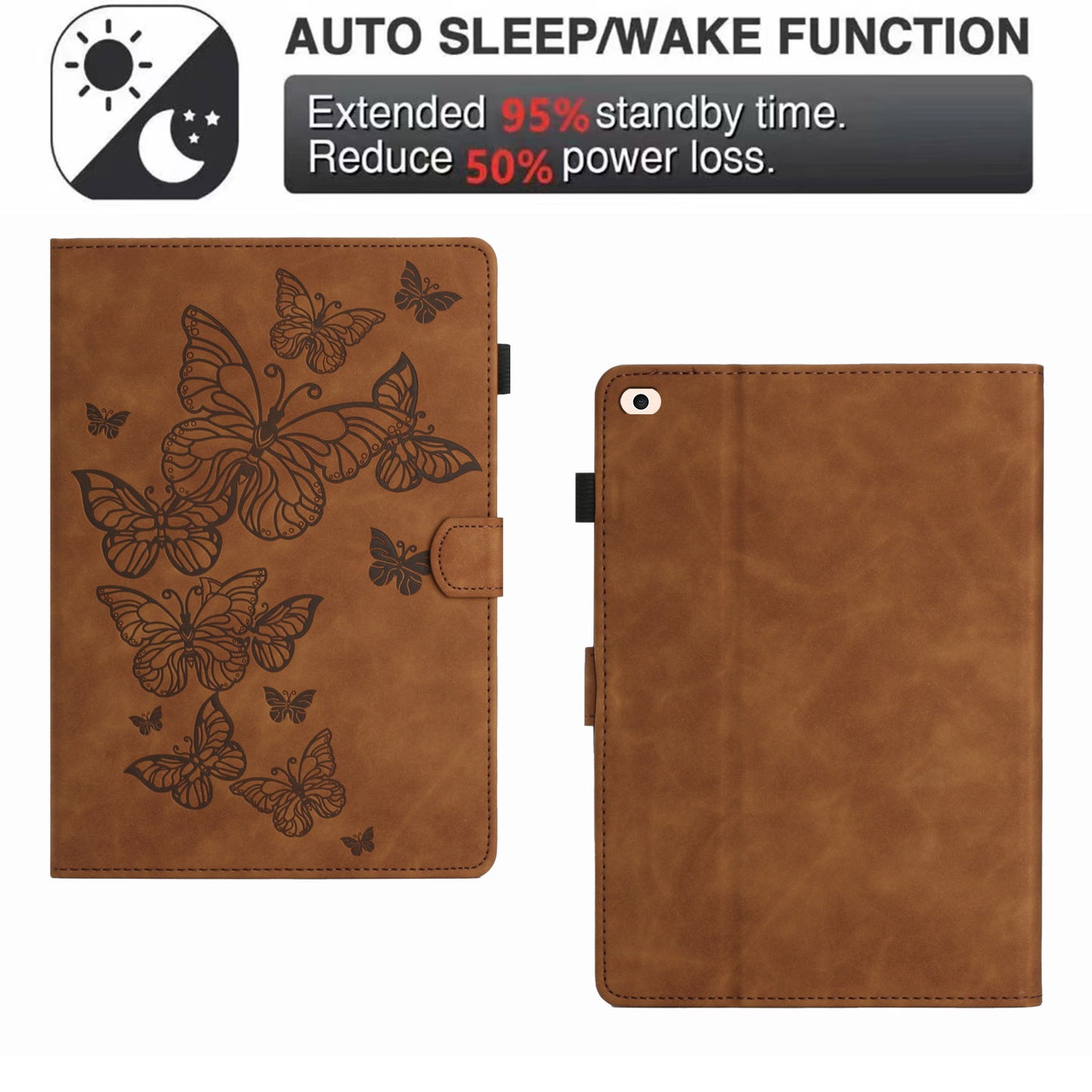 For iPad Mini 1 / 2 / 3 / 4 / Mini (2019) 7.9 inch Imprinted Pattern PU Leather Flip Cover Card Slot Tablet Case