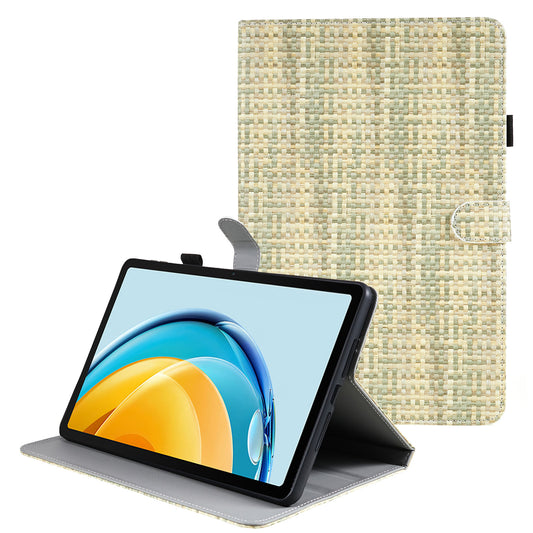 For Huawei MatePad SE 10.4-inch Woven  /  Grid Pattern Drop-proof Tablet Case PU Leather Stand Cover
