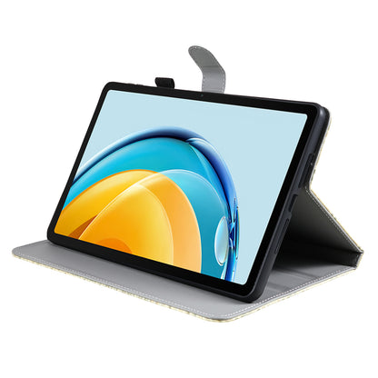 For Huawei MatePad SE 10.4-inch Woven  /  Grid Pattern Drop-proof Tablet Case PU Leather Stand Cover