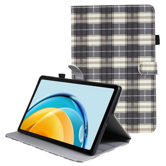 For Huawei MatePad SE 10.4-inch Woven  /  Grid Pattern Drop-proof Tablet Case PU Leather Stand Cover