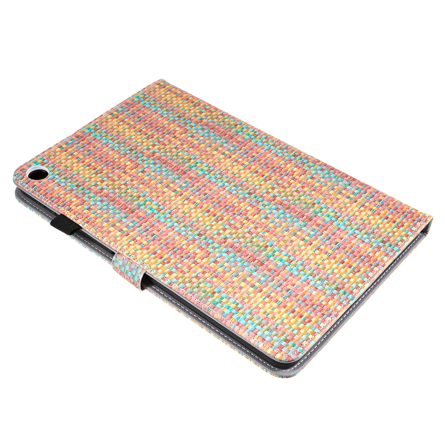 For Huawei MatePad SE 10.4-inch Woven  /  Grid Pattern Drop-proof Tablet Case PU Leather Stand Cover