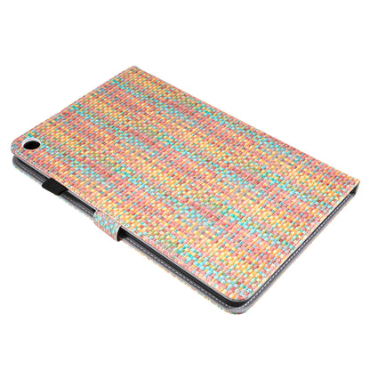 For Huawei MatePad SE 10.4-inch Woven  /  Grid Pattern Drop-proof Tablet Case PU Leather Stand Cover