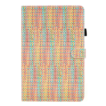 For Huawei MatePad SE 10.4-inch Woven  /  Grid Pattern Drop-proof Tablet Case PU Leather Stand Cover
