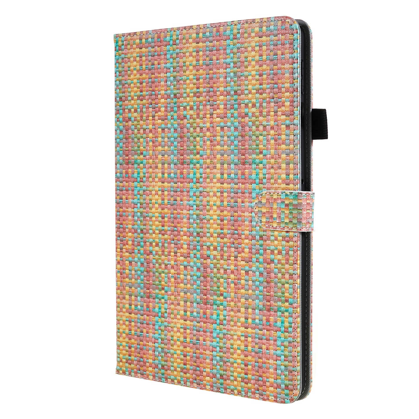 For Huawei MatePad SE 10.4-inch Woven  /  Grid Pattern Drop-proof Tablet Case PU Leather Stand Cover