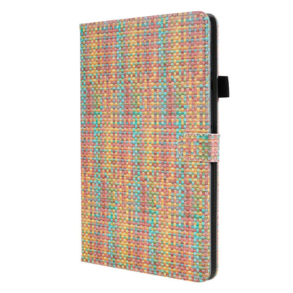 For Huawei MatePad SE 10.4-inch Woven  /  Grid Pattern Drop-proof Tablet Case PU Leather Stand Cover