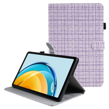 For Huawei MatePad SE 10.4-inch Woven  /  Grid Pattern Drop-proof Tablet Case PU Leather Stand Cover